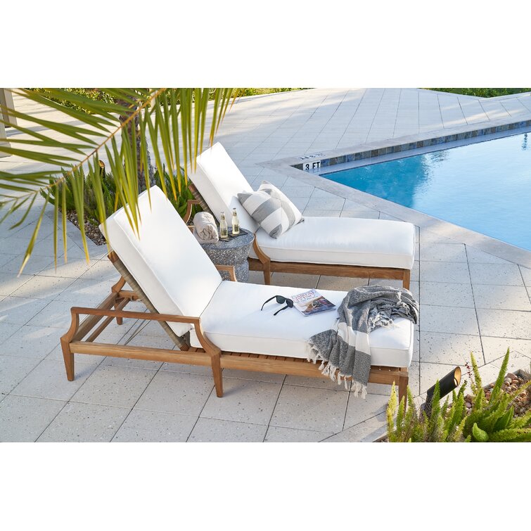 Teak chaise lounge store outdoor furniture